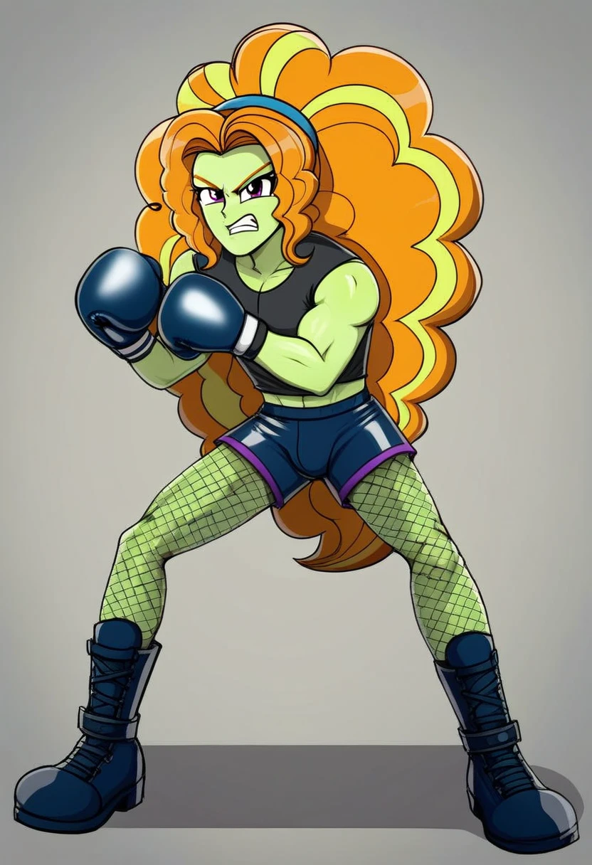 Eqg angry  young Man  at a school in  in fishnet tights  boxing adagio 