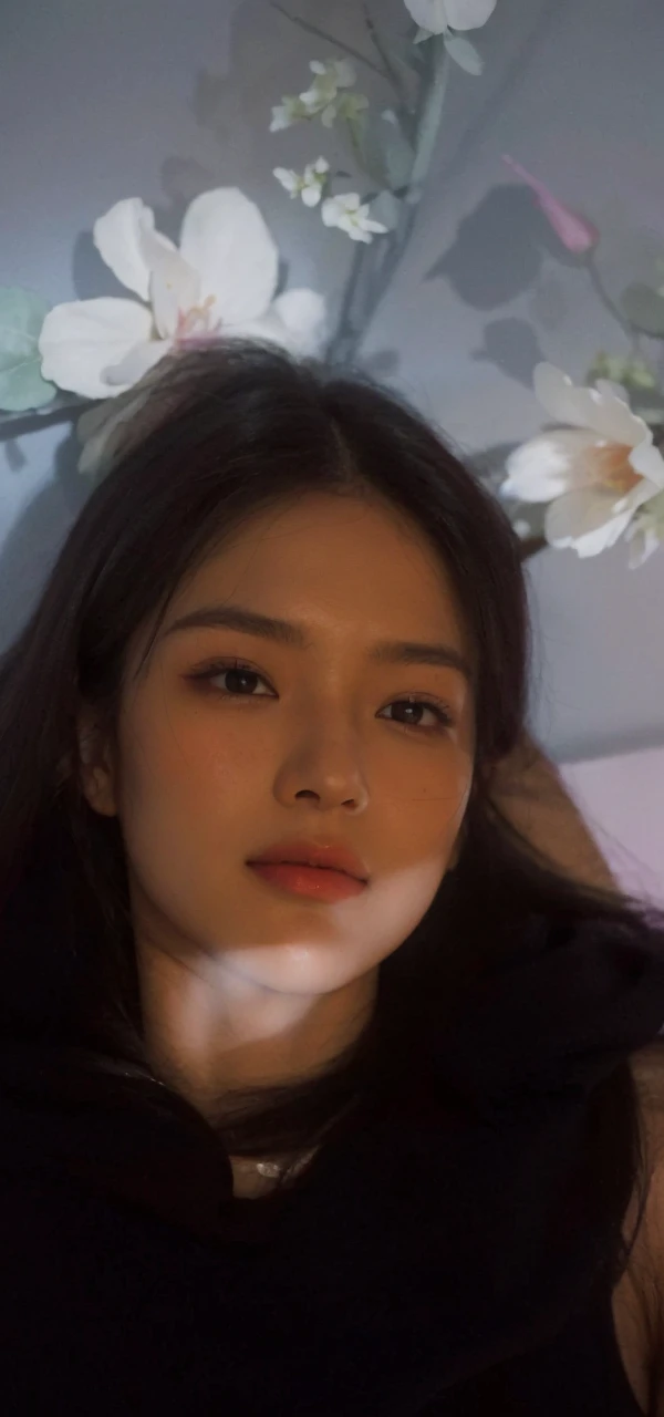 (photorealistic:1.40, 8K, RAW photo, ultra high res, Best Quality, Masterpiece: 1.2, lowest lux),
(Improved Cinematic Lighting: 0.9),
(Best image quality real skin: 1.4),
Vonzy (vonny felicia),
lying on a sofa, ((Night scene)),
vintage style,
a close-up photo,
natural detailed eyes:1.1, Long black hair, big breasts:1.2,
natural detailed lips, exposed cleavage,
(Wearing noble dress), (no_bra, covered_nipple.),
no makeup,
smile facing the camera,
Highly detailed face and skin texture