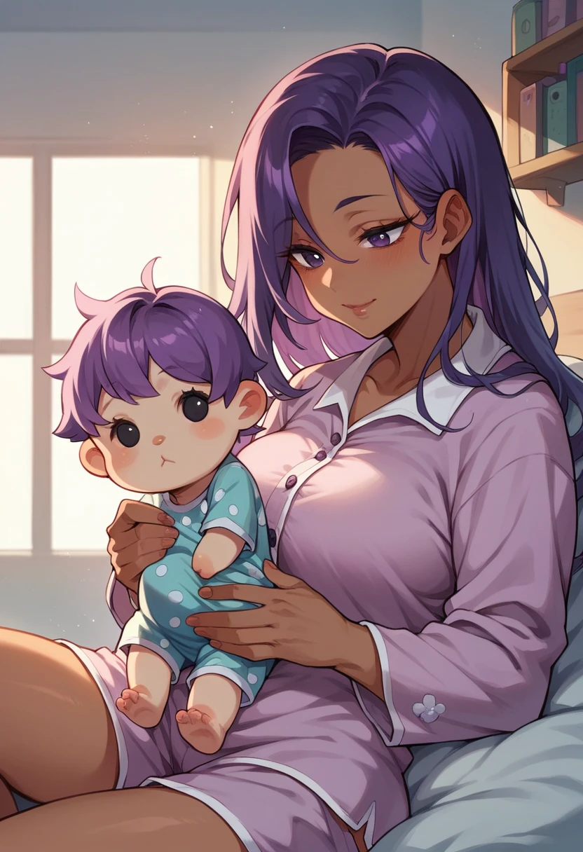 (((twilight sparkle laying on bed hold and breastfeed a baby in her arms happily look at viewer while her hip is visible))), maternal, ad image, promo image, soft natural light, motherly, happy kid, unknown, (((with a ))), profile pic, soft natural lighting, with a happy expression, advert, cute woman, aww, bright natural light, looking happy, clean image, fertility , nude , naked,(((her hip is visible))),(((breastfeed))),(((topless)))