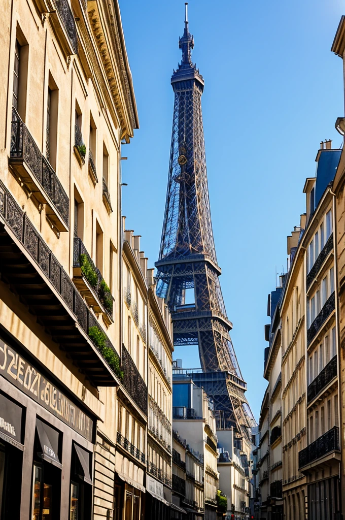 Realistic,16K,paris,tower,sunshine