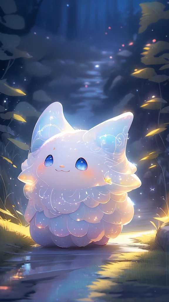 ((masterpiece))、((Highest quality))、((Realistic feel))、((landscape))、((A woolen path leading to the starry sky、Light color:1.6))、(Super tiny kitten angel、Volumetric Light)、Tilt Up、Pitch Black、heart、The heart is transparent、Moonlight shines、Immersion、The sky is high、The sky is wide、Falling Stars、Different dimension space、Fractal Art、Aurora Color Spectrum、Scheimpflug、Dim and dim、High Contrast、Super beautiful graphics