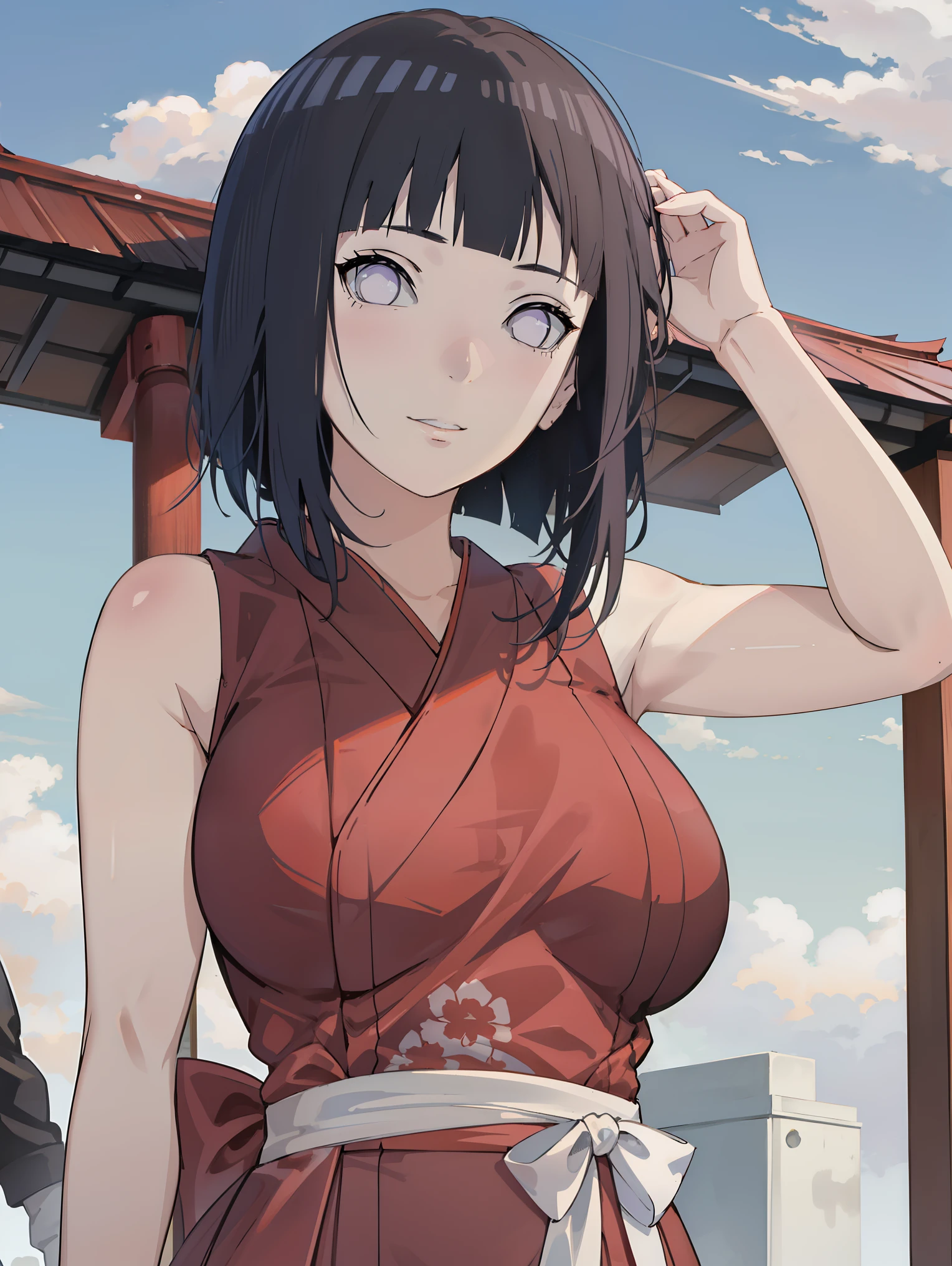 araffe with a red dress and a red bow is posing for a picture, seductive anime girl, sakimi chan, dollfie dream, sakura kinomoto, misa amane, biomechanical oppai, perfect android girl, skydoll noa, japanese goddess, , shikamimi, oppai, hinata\(boruto\), 1girl, solo,mature female,medium breast,