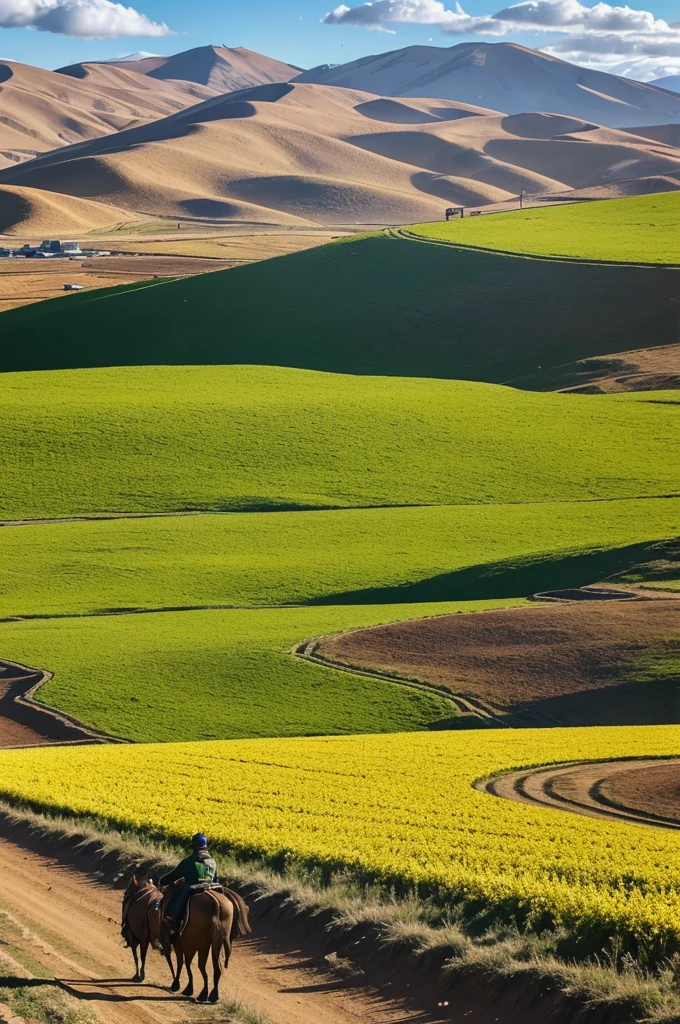 I need you to create a WhatsApp conversation where the person I speak to is called Diego and tells me what time tomorrow they pick me up and I answer that 10:30, and what is going to be in the fields of el alto 