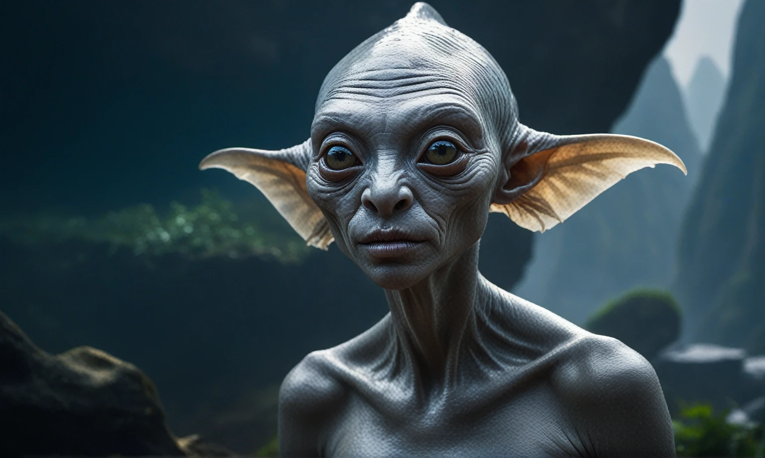 full body shot,beggar deep niobium paladium The Alien Entity,native italian babychild, wants eat,survival in criminal city of future, Technicolor,natural skin textures, hyper realism, hyper detailed,Extremely detailed,High contrast,Masterpiece,Realistic,Ultra Detailed, intricate details,realistic humid leather,extremly intricate,Epic Realistic, cinematic style,irina yermolova,high contrast,hdr,extremely detailed, deep night landscape,masterpiece,intricate details,faded,eyes extremely detailed, high detailed eyes,8k resolution,RAW,retina, Nikon Z9,China,orc,Li River in Guangxi Zhuang of China,tkt style, pointed ears,perfect, Elf,transition between two art styles, Ink painting to photorealism, Double contact, X-ray, Creative, vivid light, masterpiece, fantasy, Abstract, Surrealism, super detailed, high resolution, stop:35;(((creature with a spectral and ghostly appearance)). Her skin is pale, almost translucent,ancient rock paintings of the first people,sharkfish's leather