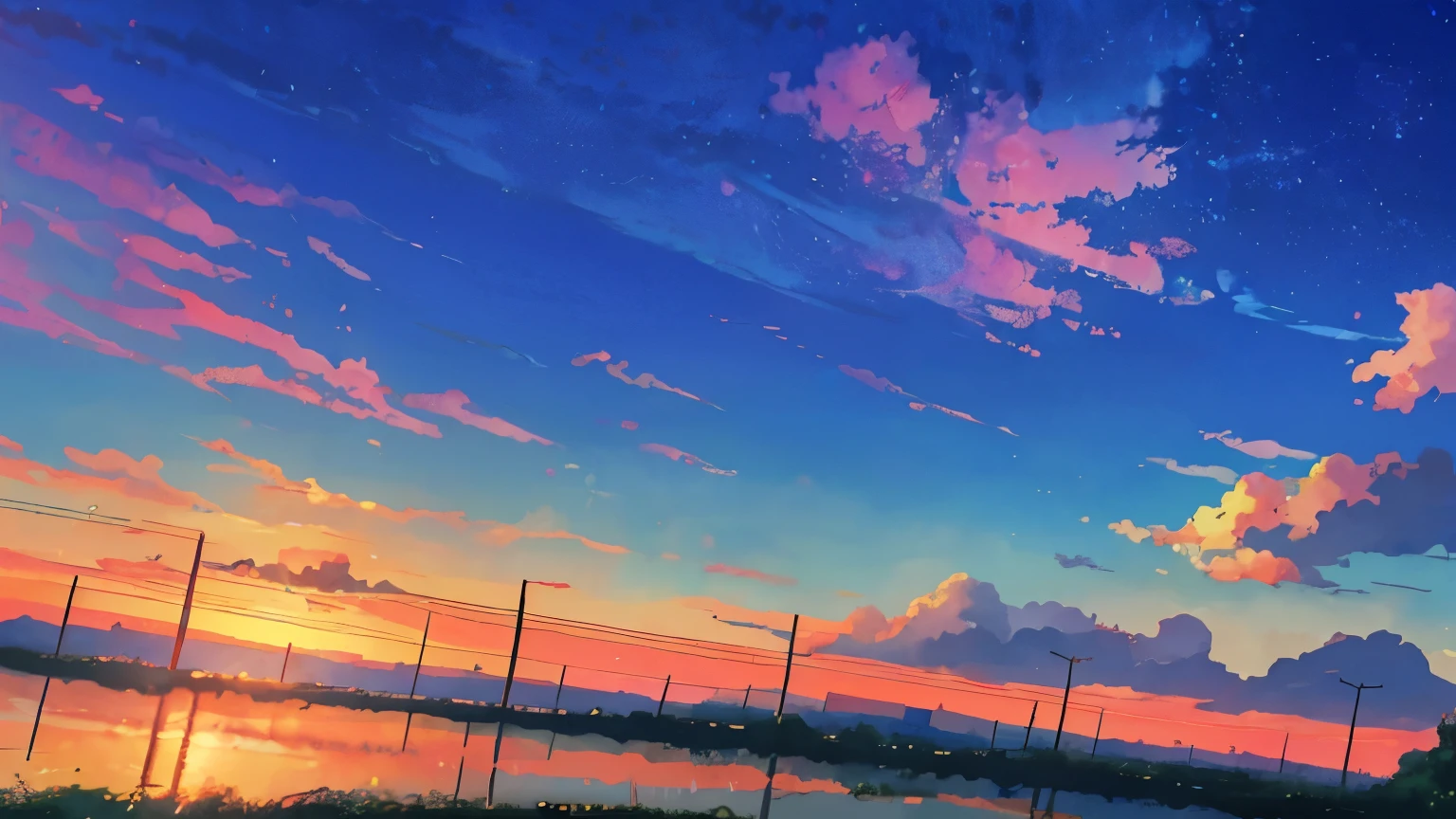 Anime - Beautiful Sky，countryside。Written by Makoto Shinkai， anime art wallpaper 4k， anime art wallpaper 4k， Anime Art Wallpapers 8K， anime wallpaper 4k， anime wallpaper 4k， 4k anime wallpaper， Anime Sky， Awesome Wallpapers， Anime Background，  Anime Background Art