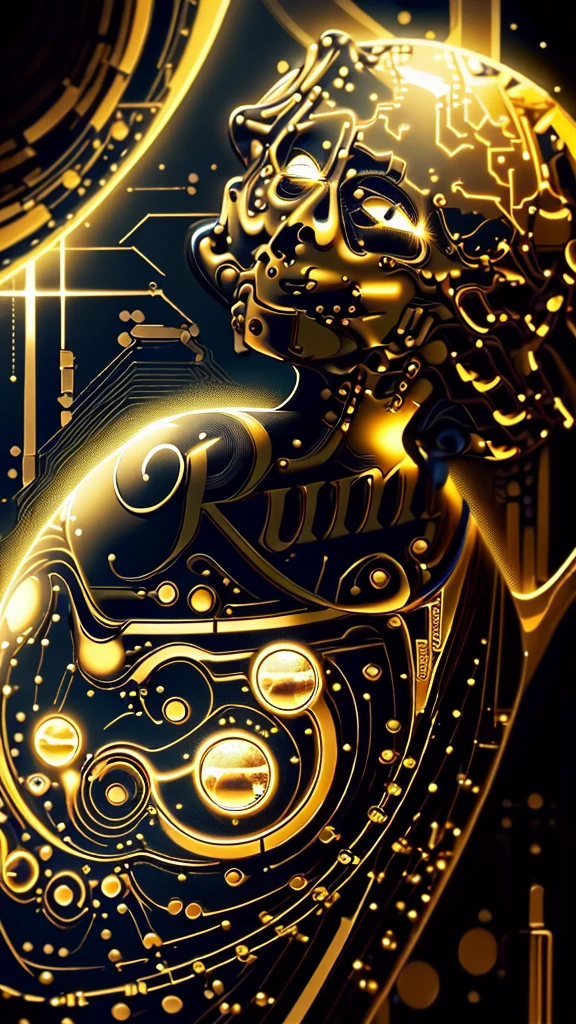 Create this AI generated , Golden and black 
