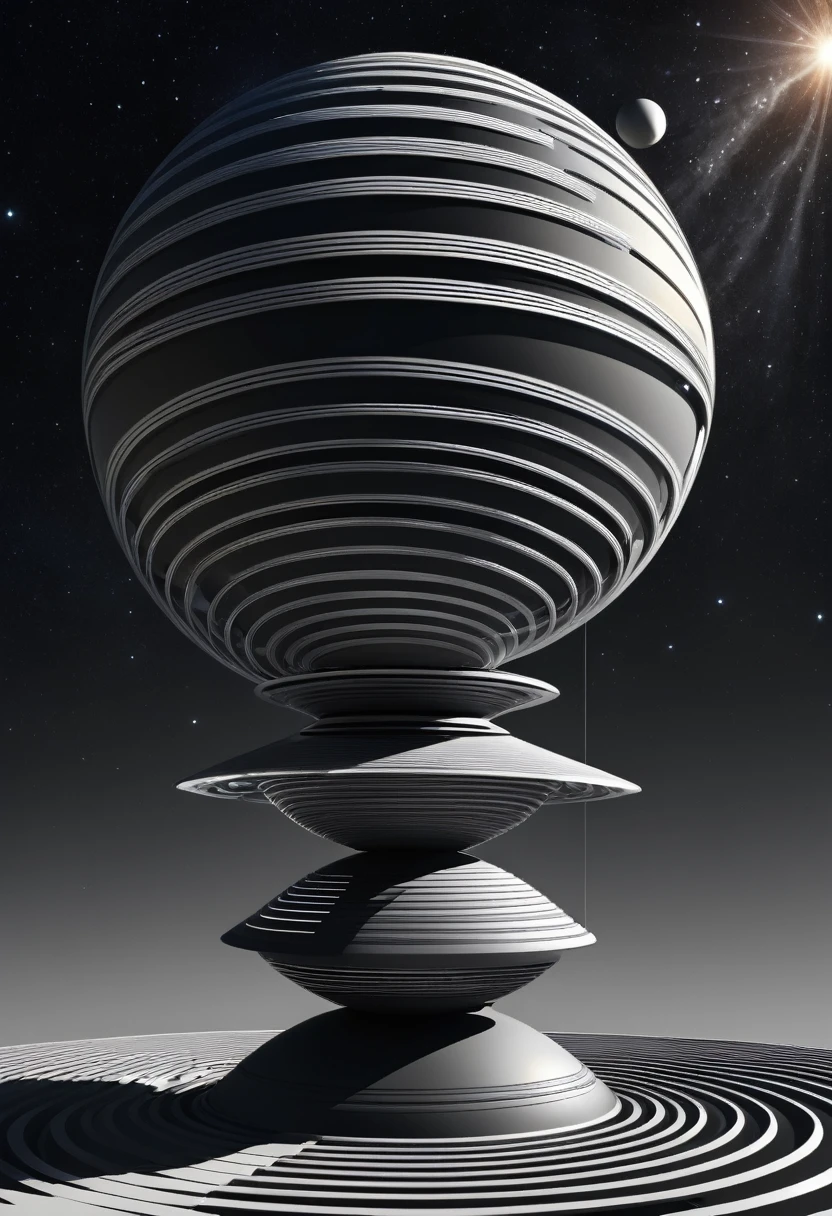 Line art、sphere、Many lines form a sphere、３d、Celestial Bodies