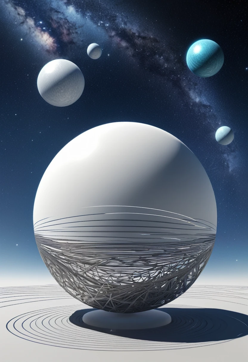 Line art、sphere、Many lines form a sphere、3d、Celestial Bodies