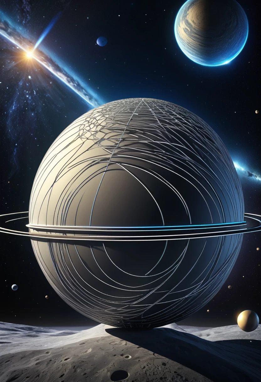 Line art、sphere、Many lines form a sphere、3d、Celestial Bodies