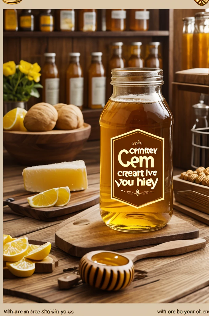 Generate a creative ads design for my honey shop
