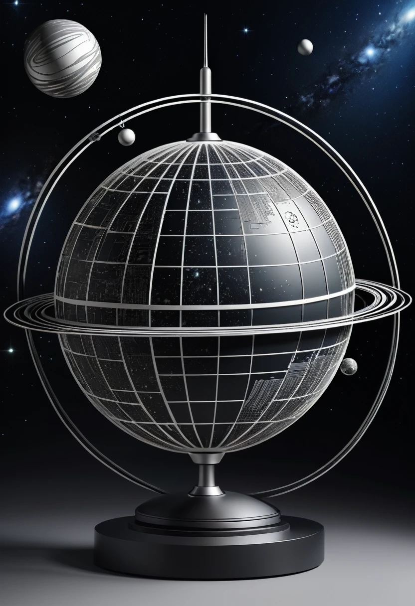 Line art、sphere、Many lines form a sphere、3d、Celestial Bodies、artificial satellite、Simple lines、Organized diagram、icon