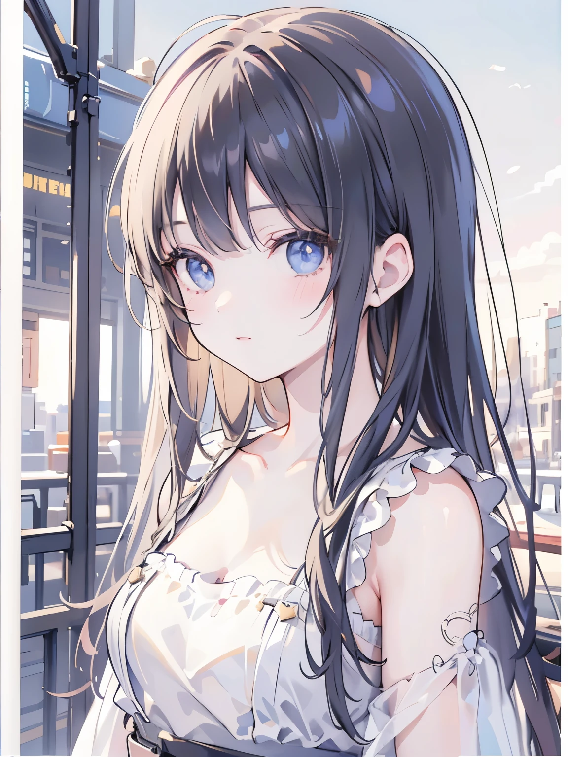 8k, Highest quality, masterpiece, Ultra-high resolution, (realism: 1.4), Original photo, (Realistic skin texture: 1.3), (Film Grain: 1.3), (Selfie angle), 1 Girl, Beautiful eyes and facial details, masterpiece, Highest quality, close, Upper Body, Looking at the audience