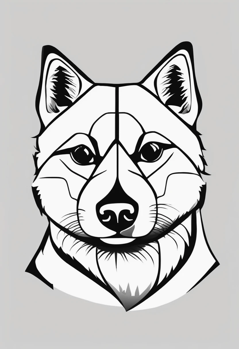 You are a professional video creator.
Design in a monochrome black and white style.
Use an extremely delicate touch.
The model is a Shiba Inu dog.
Use the silhouette of the dog as a shadow motif.