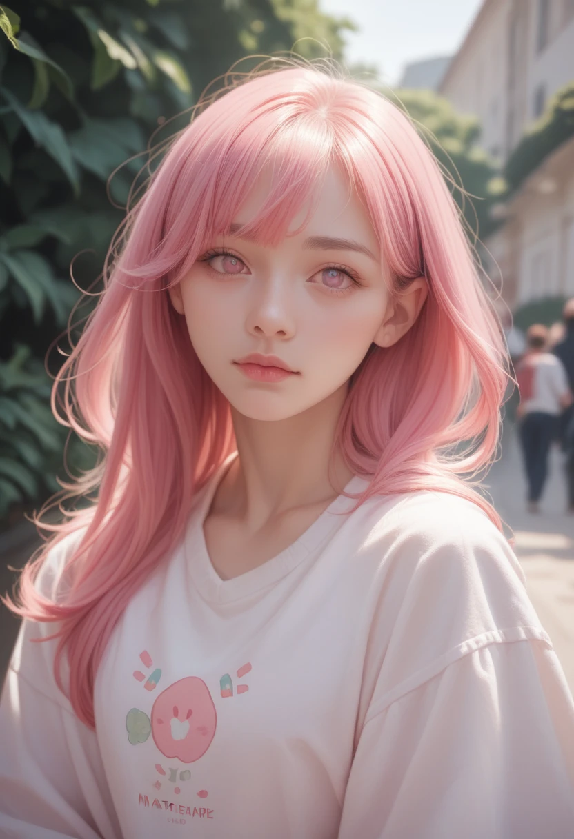 masterpiece, best quality, Pink Hair, Pink Eyes,, masterpiece, best quality,