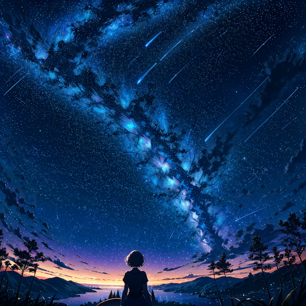 Midnight \(banyex\),(Beautiful starry sky like a magical world: 1.5),(Detailed background writing: 1.5:OUTD),
3+ girls