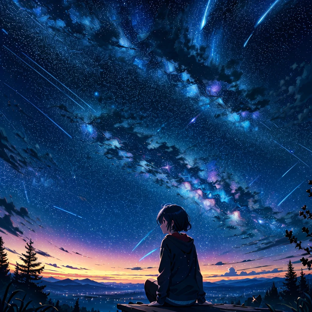 Midnight \(banyex\),(Beautiful starry sky like a magical world: 1.5),(Detailed background writing: 1.5:OUTD),
3+ girls