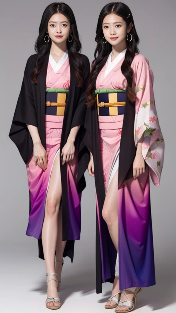 Cute Japanese woman, (16 years old), (very cute face), white moisturized skin, looking at the camera, melancholy expression,
BREAK,
Idol,
BREAK,
(wearing cute kimono: 1.3), (highly revealing kimono), very large earrings, short length,
BREAK,
(fighting pose: 1.3),
BREAK,
(long hair), (pink hair: 1.2), (wavy hair), (gradient hair: 1.3), (red hair at the ends),
BREAK,
(realistic: 1.3), masterpiece, perfect lighting, (ultra-high resolution), (8K), (highly detailed: 1.4), (from the front), (full body: 1.4), (symmetrical: 1.2), (one shot),
BREAK,
(Shibuya city in Japan: 1.2),
BREAK,
(Demon Slayer: 1.4),
BREAK,
(Imada Mio: 1.4),