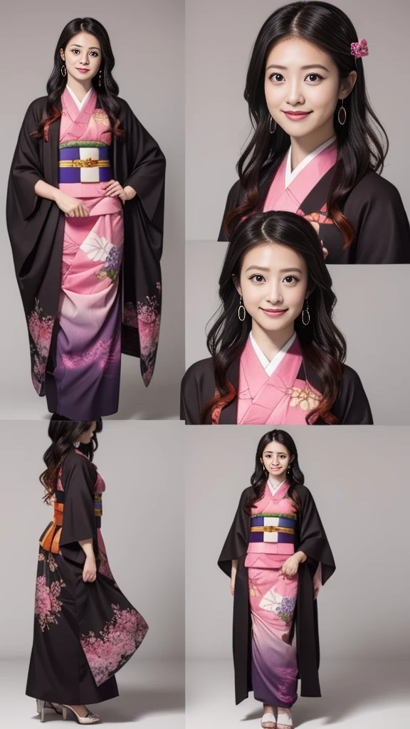 Cute Japanese woman, (16 years old), (very cute face), white moisturized skin, looking at the camera, melancholy expression,
BREAK,
Idol,
BREAK,
(wearing cute kimono: 1.3), (highly revealing kimono), very large earrings, short length,
BREAK,
(fighting pose: 1.3),
BREAK,
(long hair), (pink hair: 1.2), (wavy hair), (gradient hair: 1.3), (red hair at the ends),
BREAK,
(realistic: 1.3), masterpiece, perfect lighting, (ultra-high resolution), (8K), (highly detailed: 1.4), (from the front), (full body: 1.4), (symmetrical: 1.2), (one shot),
BREAK,
(Shibuya city in Japan: 1.2),
BREAK,
(Demon Slayer: 1.4),
BREAK,
(Imada Mio: 1.4),
