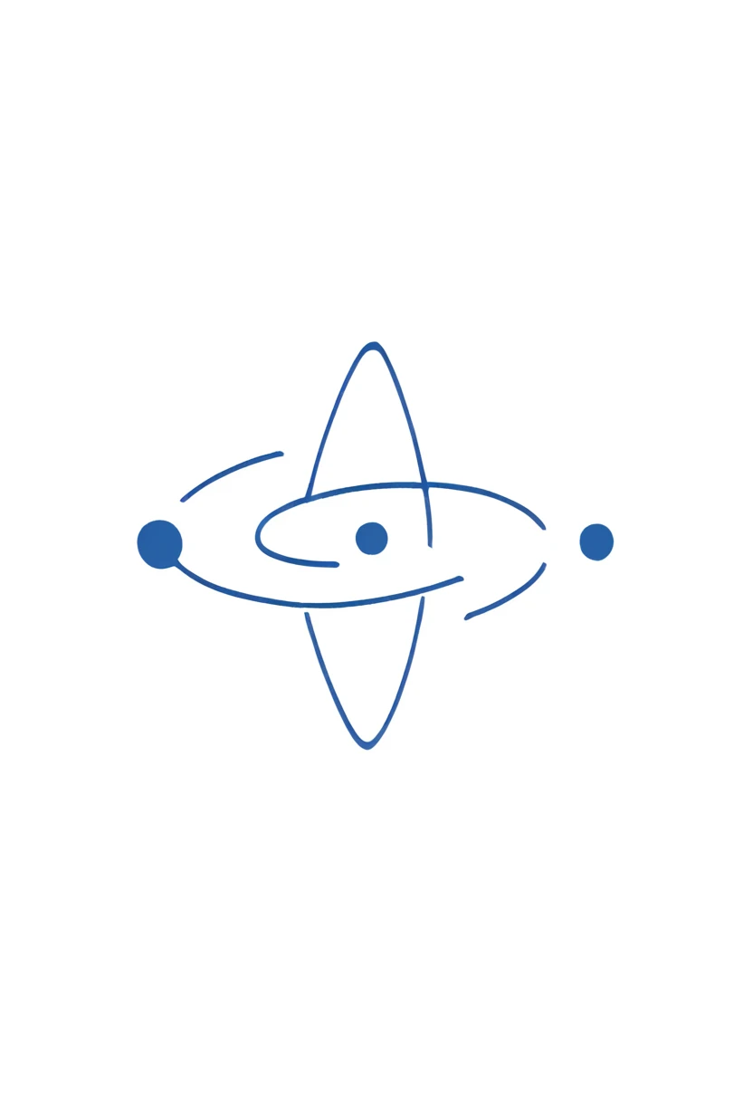 Satellite logo、Line art、Simple lines、Organized diagram、icon