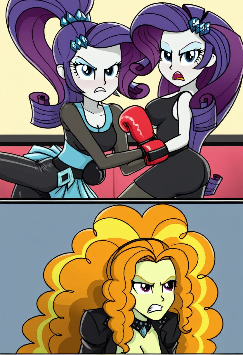 Eqg Adagio bodystocking boxing angry rarity comic