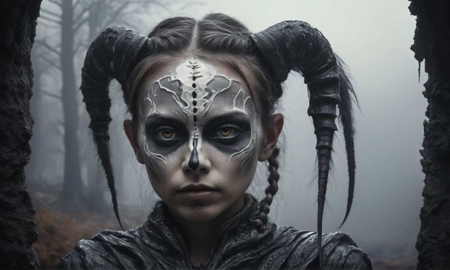 graphite old witch,after a psychiatric clinic,battlefield,winter,intricate landscape,slate grey atmosphere,glare eyes,film grain,dramatic light,walls luminous ,extremely detailed,masterpiece,intricate details,faded,snake eyes extremely detailed, high detailed eyes,16k resolution,RAW, Nikon Z9,full-body-shot,Vview from height,full body length shot,vampire,babygirl,native african,lovely face,jealous,another world,ring of truth,French Braid with a Twist,4k resolution,RAW, Nikon Z9,by jimmy chin,view from height,babygirl 10 yo,once pretty face,eyebrow up,full body shot,ominous landscape,glate gray atmosphere,by art Simon Stalenhag,Nicola Samori,(((Wangechi Mutu))),prime colors,extremely detailed,masterpiece,intricate details,fade,brazilian ,niobium lather,Las Salinas de Torrevieja of Spain,"(The best lighting, dark, dramatic),(alien almost skull fetus, Hellraiser, Scars,  terror.),(perl-white eyes, calaveras),insane morning light.
