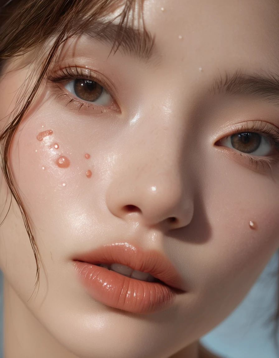 Ultra-high quality photos, RAW photo, beautiful detailed face and eyes, (photorealistic:1.4), best quality, high-res, realistic, 16k, caustics, Core shadow, dynamic light, beautiful and delicate lips, delicate fingers, detailed pupil, real human skin, (Extremely detailed), RAW photo, panty shot, sitting woman, 25 yo, (bangs hair:1.2), faint lips, cowboy shot, from below, long brown hair, half updo hair:1.36), water eye,
(freckles, mole:0.2), (skin spots, acne, skin blemishes, age spots, lanugo, pimple, blood spot, dirty, 0.2)
(in the in bathroom:1.3), her peaceful expression and gentle breathing create a calming atmosphere