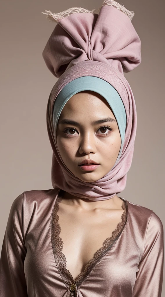 ((Flat Chest)), Naked, Angry pose, Angry face, (((HIJAB MALAY GIRL))), masutepiece, High quality, UHD 45K, Realistic face, Realistic skin feeling , A Malaysia Lady, , , Very cute and baby-like face, (((FLAT CHEST))), (MATRIX WORLD), ((look In front at the camera and SADNESS)), ((())), (((CUTE GIRL))), ((BROWN PASTEL LIPS)), ((PASTEL LACE)), ((CHUBBY)), ((UNDRESS)). Brown, Flat Chest