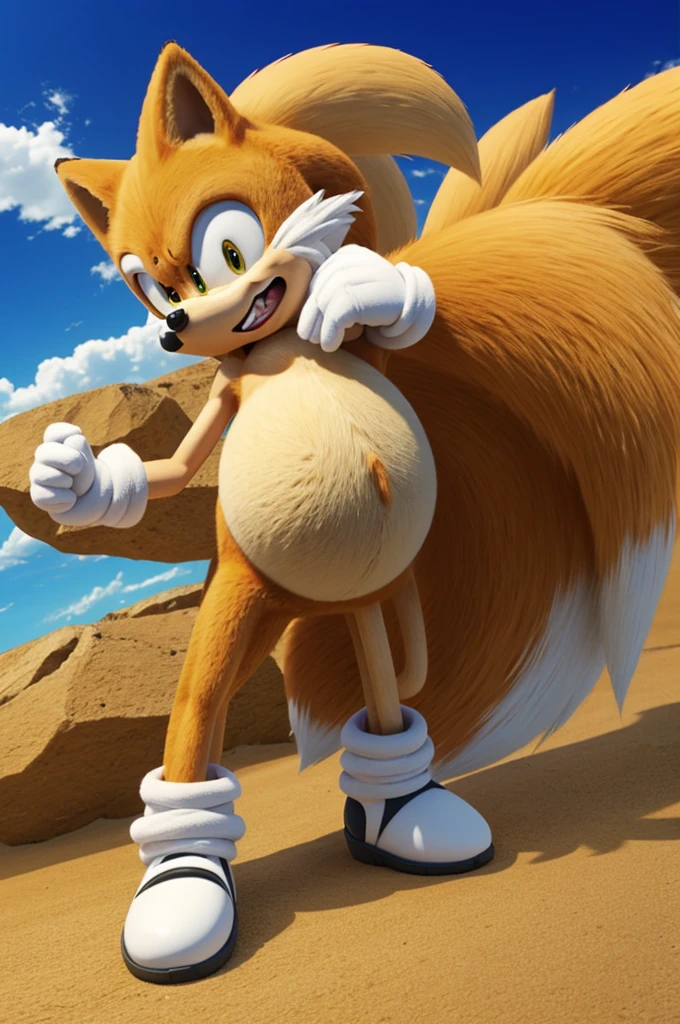 Tails the fox (sonic series), ((Massive big belly))