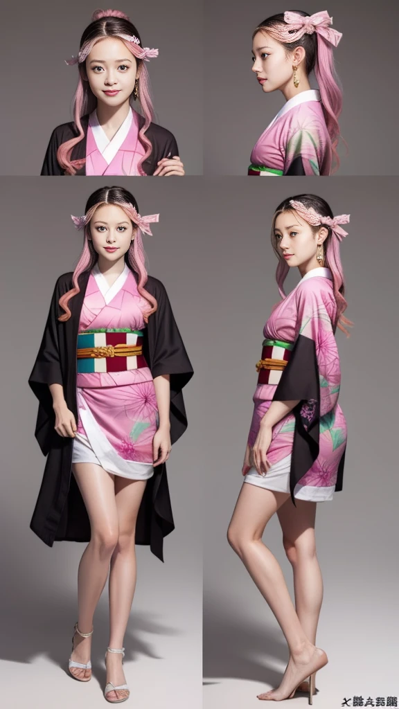 Cute Japanese woman, (16 years old), (very cute face), white moisturized skin, looking at the camera, melancholy expression,
BREAK,
Idol,
BREAK,
(wearing cute kimono: 1.3), (highly revealing kimono), very large earrings, short length,
BREAK,
(fighting pose: 1.1),
BREAK,
(long hair), (pink hair: 1.4), (wavy hair), (gradient hair: 1.3), (red hair at the ends),
BREAK,
(realistic: 1.3), masterpiece, perfect lighting, (ultra-high resolution), (8K), (highly detailed: 1.4), (from the front), (full body: 1.4), (symmetrical: 1.2), (one shot),
BREAK,
(Shibuya city in Japan: 1.2),
BREAK,
(Demon Slayer: 1.4),
BREAK,
(Imada Mio: 1.4),