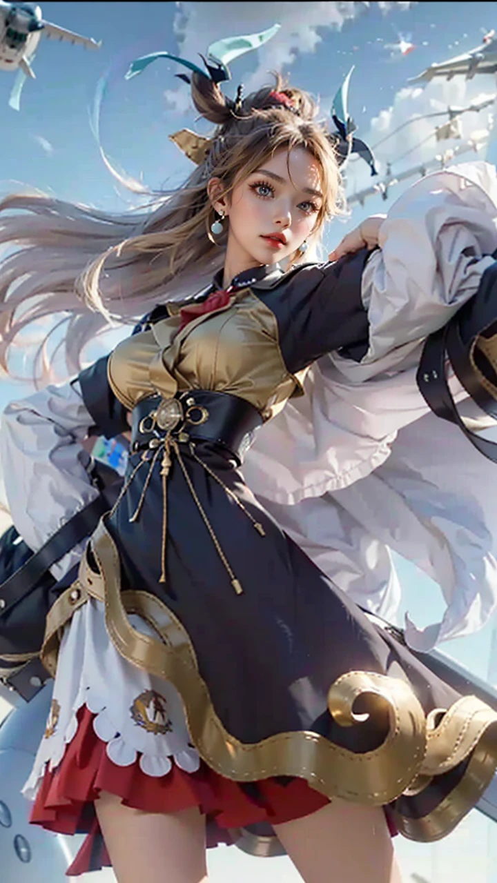 official art, unity 8k wallpaper, ultra detailed, beautiful and aesthetic, beautiful, masterpiece, best quality,
1girl, solo, looking at viewer, short hair, large breasts, brown hair, brown eyes, white shirt, hip, short sleeves, earrings, parted lips, collared shirt, belt, hair bun, uniform, blue skirt, neckerchief, single hair bun, bent over, Stewardess, airplane interior, passengers, seat, cabin, office lady,
thighs,(nsfw:0.85),