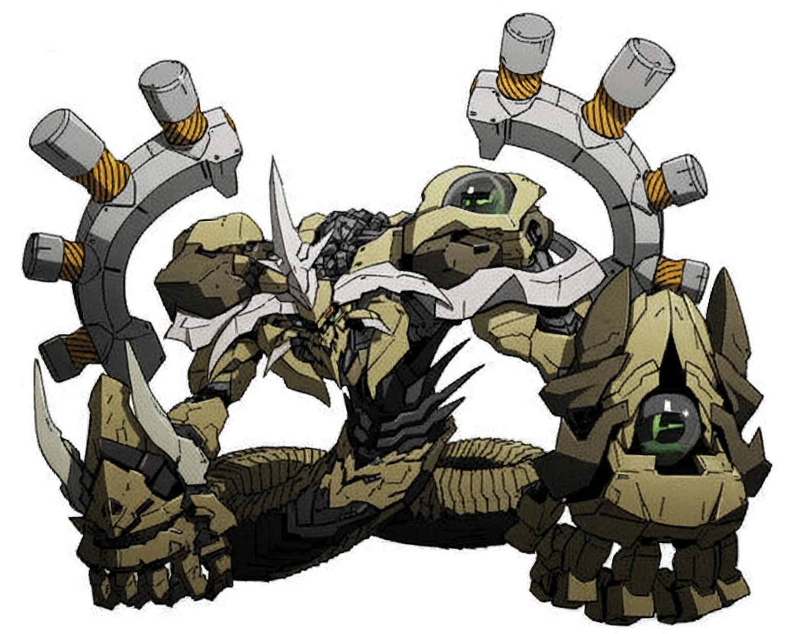 a cartoon of a giant robot with a large sword in its hand, well armored mech dragon, sharp robot dragon claws, zoids art, an anime large mecha robot, robot dragon claws, vegetal dragon cyborg, robot dragon four fingered hands, giant anime mecha, sharp robot dragon paws, from overlord, greek god in mecha style, mecha animal