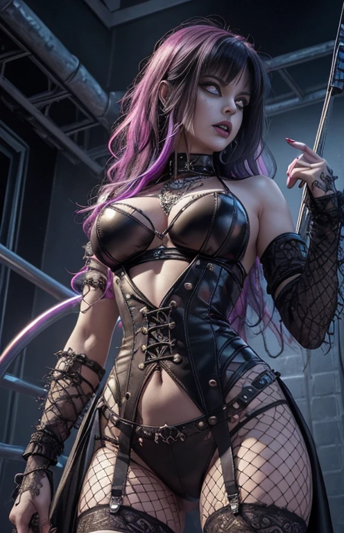 1980s all female zombies heavy metal band, artgerm, three sultry sensual undead voluptuous female punk rockstars in fishnet stockings and ripped tutus, by oleg turchin,gustav klimt, hyperdetailed, airbrush, luscious deep multicolored,16k resolution, sultry, complex, colorful,meticulous, ethereal,3d render,symmetrical face,sensuous, iridescent, lustrous, fantasy, guitars, provocative, rotting flesh and stitches, monstrous, horror, scary, eerie, vampires, blood, Elvira Mistress of the Dark, large exposed breasts, oiled skin
