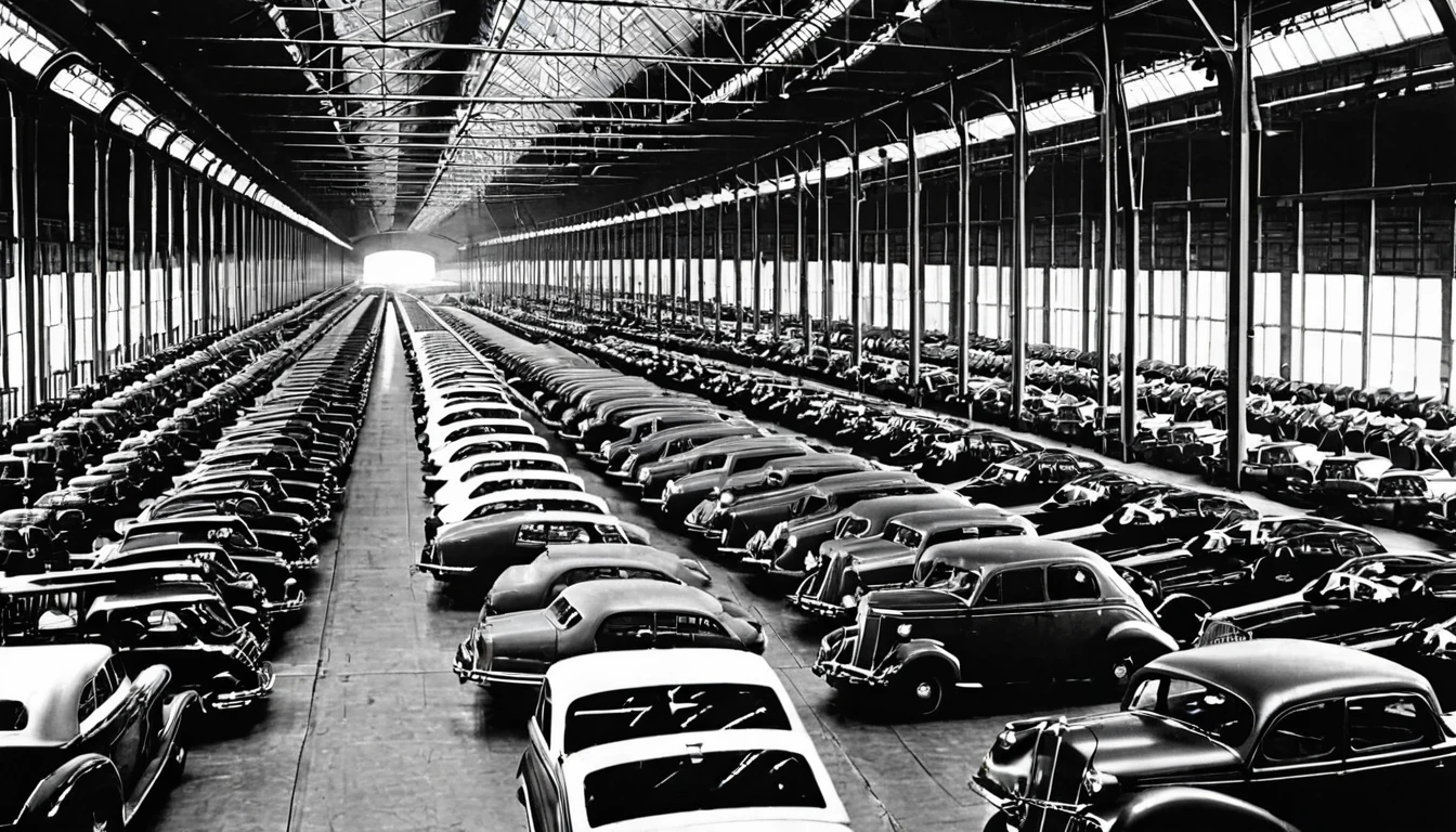 Mass production of automobiles
