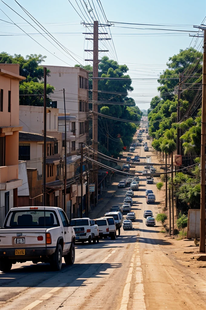 HV Transmission line across african street