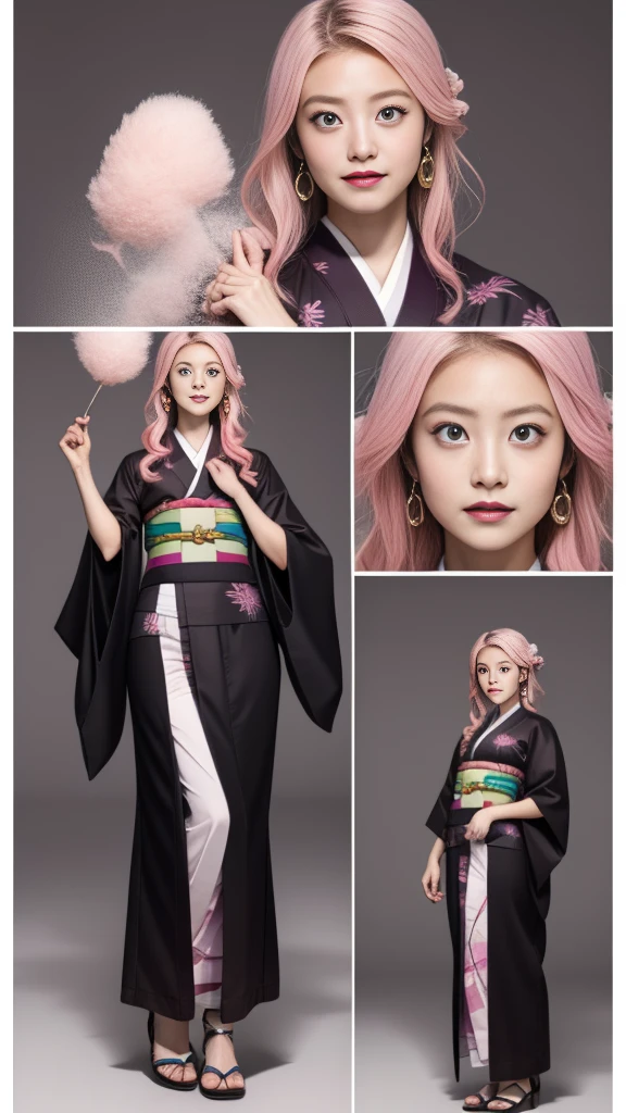 Cute Japanese woman, (16 years old), (very cute face), white moisturized skin, looking at the camera, melancholy expression,
BREAK,
Idol,
BREAK,
(wearing cute kimono: 1.3), (highly revealing kimono), very large earrings, short length,
BREAK,
(fighting pose: 1.1),
BREAK,
(long hair), (pink hair: 1.4), (wavy hair), (gradient hair: 1.3), (red hair at the ends),
BREAK,
(realistic: 1.3), masterpiece, perfect lighting, (ultra-high resolution), (8K), (highly detailed: 1.4), (from the front), (full body: 1.4), (symmetrical: 1.2), (one shot),
BREAK,
(Shibuya city in Japan: 1.2),
BREAK,
(Demon Slayer: 1.4),
BREAK,
(Imada Mio: 1.4),