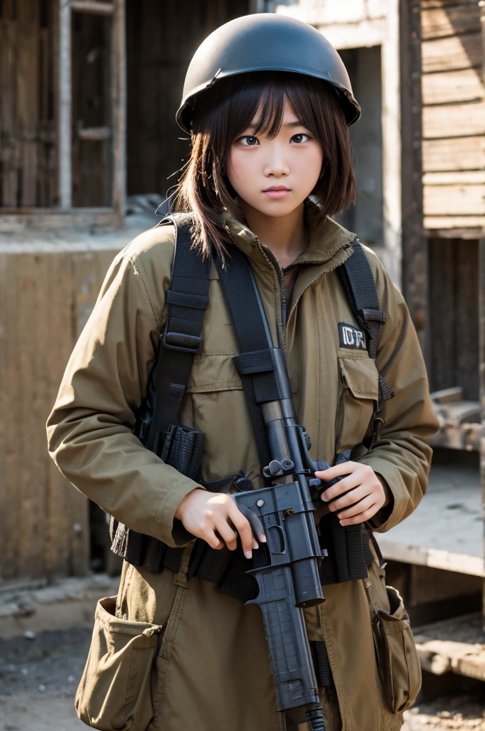 Machine gun with eyes