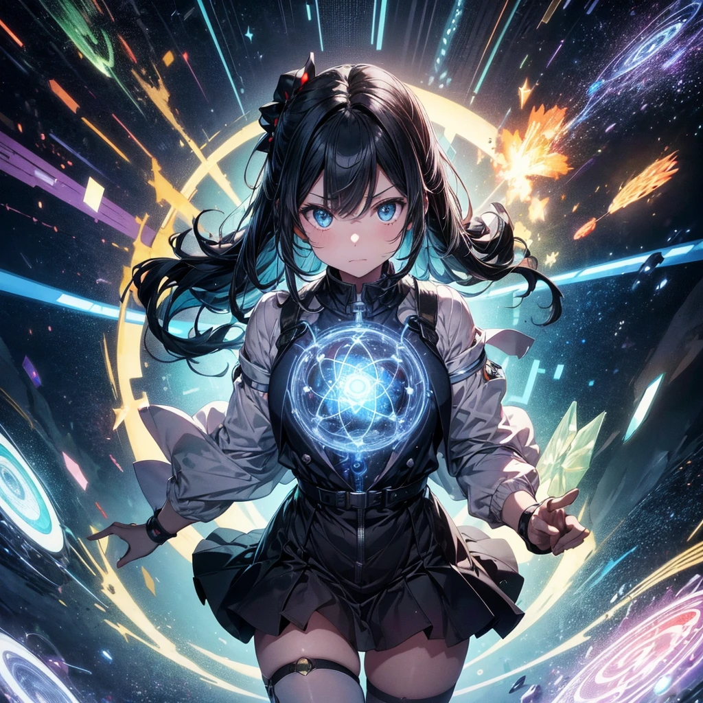 A homunculus woman being cultured in a high-tech laboratory, with a strong emphasis on the cultivation process and the breath of life. The scene depicts quantum mechanics phenomena, Gestalt collapse, Steins;Gate, and the Realm of the Gods. The homunculus woman is in a dynamic pose within a futuristic cultivation chamber, surrounded by floating equations, diagrams, and mystical symbols. She is undergoing continuous cell division and molecular bonding, showing the spark of life and evolution within the chamber. The environment is filled with advanced technology, holographic displays, and alchemical apparatus. The lab is illuminated with glowing blue and green lights, and the overall atmosphere is dramatic and intense, highlighting the deep and complex scientific and alchemical exploration. Visual distortions and fragmented imagery represent the fusion of science and the divine. --vivid colors, --dynamic pose, --sharp focus, --dramatic lighting, --realistic anatomy, --max, --rt, --high_quality, --ultra_detail, --intricate_design, --extremely_detailed --hyper_realistic, --zenith, --sezy --diva, --ultimate_quality, --supreme_detail, --flawless_render, --homunculus
