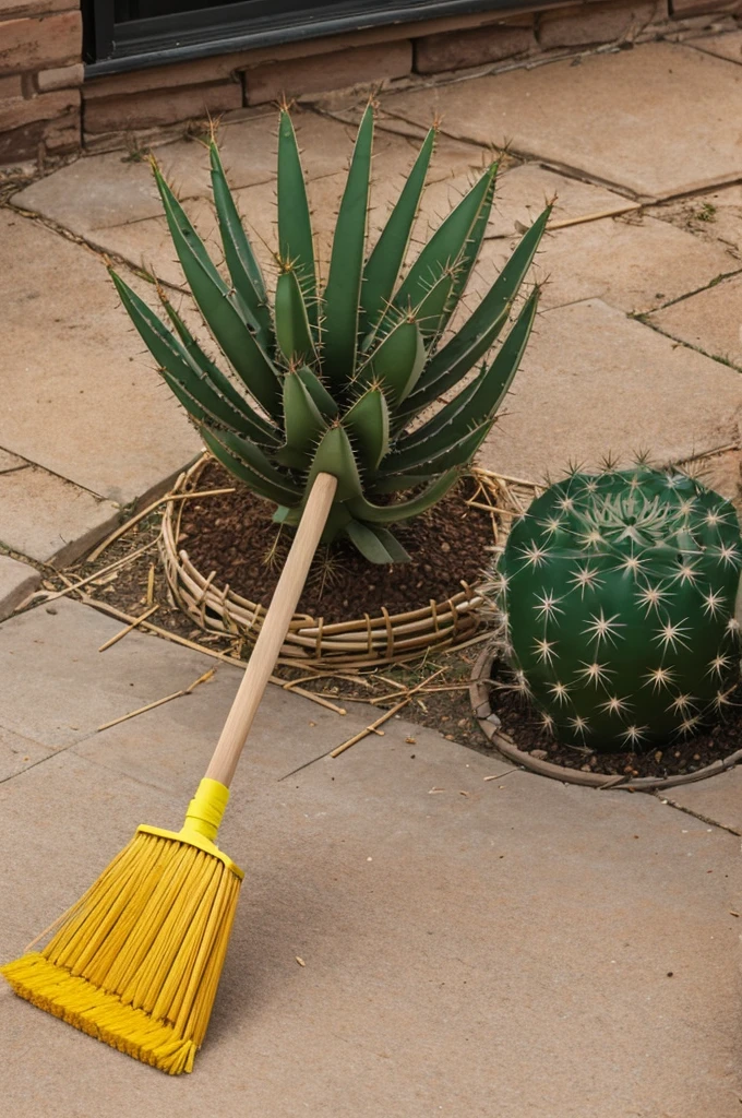 A broom made from a cactus