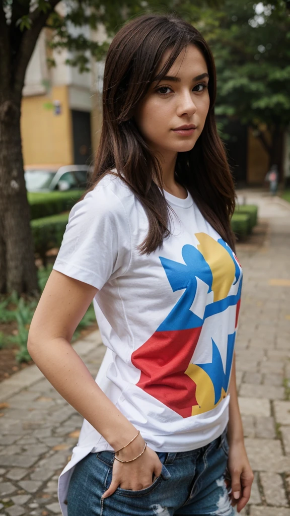 Woman in pokemon t-shirt