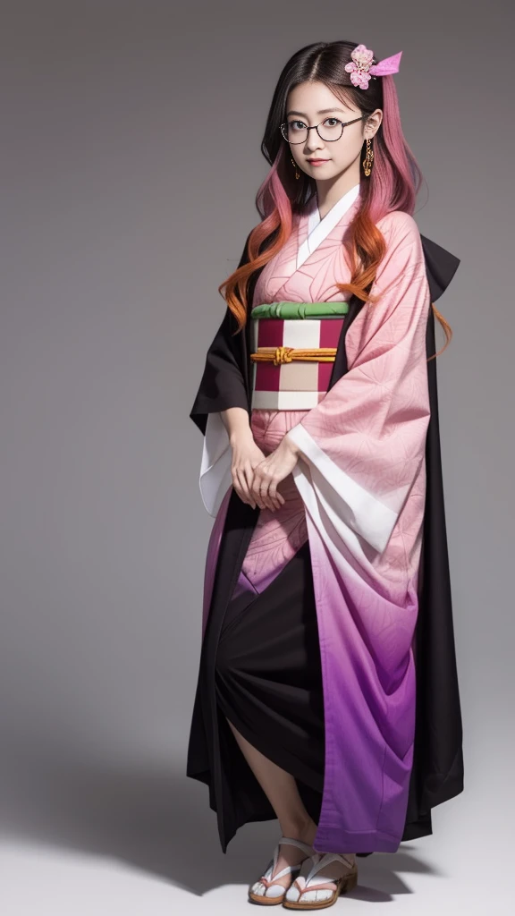 Cute Japanese woman, (16 years old), (Very cute face), White moist skin, Looking at the camera, Melancholy expression, (Glasses: 1.4),
BREAK,
Idol,
BREAK,
(Wearing cute kimono: 1.3), (Highly revealing kimono), Very large earrings, Short length,
BREAK,
(Fighting pose: 1.1),
BREAK,
(Long hair), (Pink hair: 1.4), (Wavy hair), (Gradient hair: 1.3), (Red hair at the ends),
BREAK,
(Realistic: 1.3), Masterpiece, Perfect lighting, (Ultra high resolution), (8K), (Highly detailed: 1.4), (From the front), (Full body: 1.4), (Symmetrical: 1.2), (One shot),
BREAK,
(Shibuya city in Japan: 1.2),
BREAK,
(Demon Slayer: 1.4),
BREAK,
(Imada Mio: 1.4),