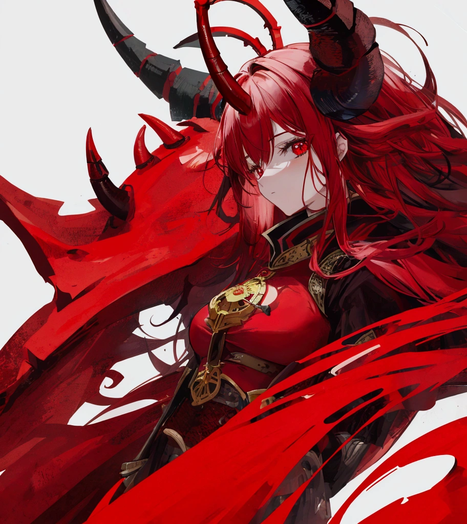 Red demon with big horns