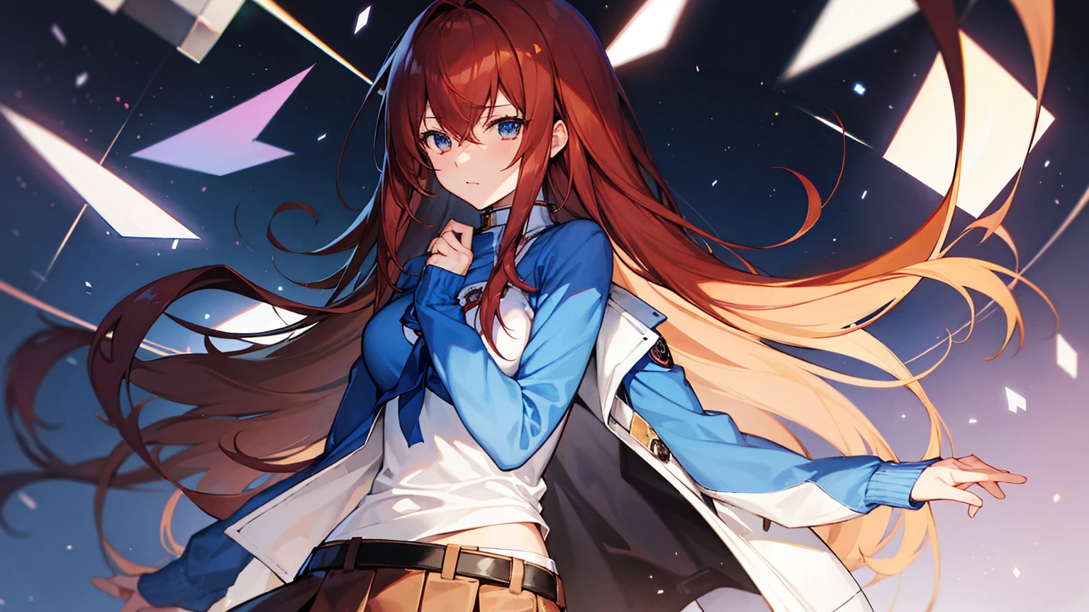 To Kurisu Makise, blue sweater
