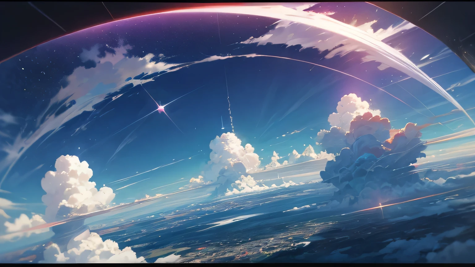 Beautiful sky and clouds 360 asepia