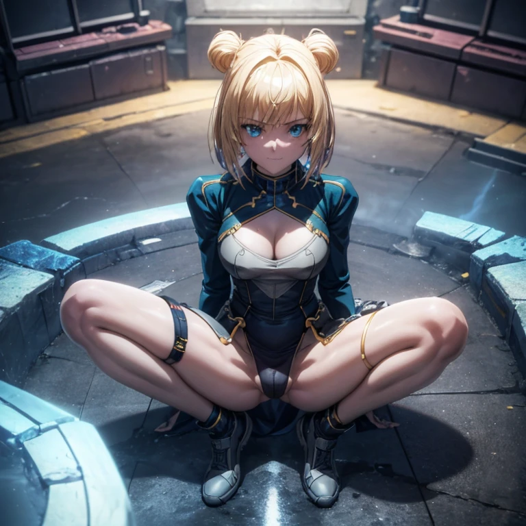 ((Highest quality)), ((masterpiece)), (detailed:1.4), 3d, Perfect Anatomy, detailedな筋肉のリアルなmasterpieceを持つカメラを見ている美しいサイバネティックガール, Beautiful cyberpunk woman image,High resolution (High Dynamic Range),Ray Tracing,NVIDIA,Super Resolution,Unreal 5,Scattered beneath the surface,PBR Texturing,Post-processing,Anisotropic Filtering,Depth of written boundary,Maximum clarity and sharpness,Multilayer Texture,Albedo and Specular Maps,Surface Shading,Accurate simulation of light-matter interactions,Perfect Proportions,Octane Rendering,Two-tone lighting,wide aperture,Low ISO,White balance,Three-part method,8K RAW, Stretch your legs, Gold Parts, fringe, Short-haired, coastal,(A faint smile),(From above),(Spread your legs:1.3),masterpiece,8k,Silicone Skin,