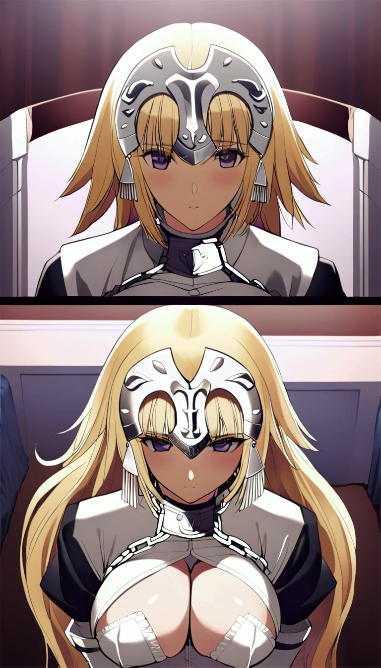 masterpiece,Write neatly,Jeanne d'Arc,Blonde,D cup breasts,uniform,bedroom