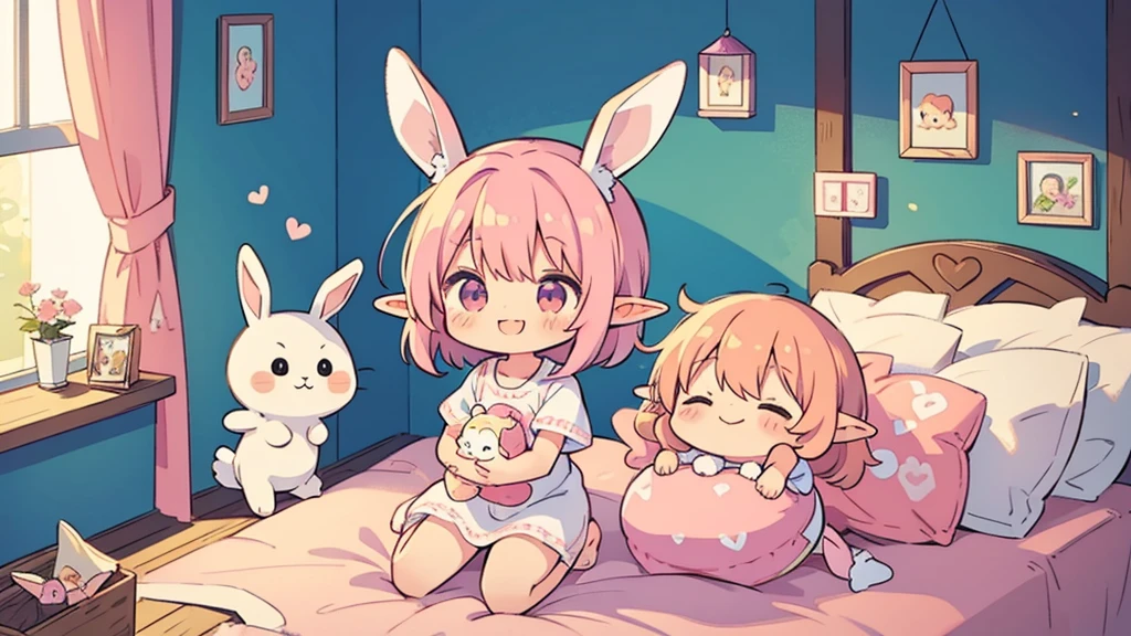 Bunny ears、Chibi Elf、Chill out、Pink and pop room、 afternoon nap