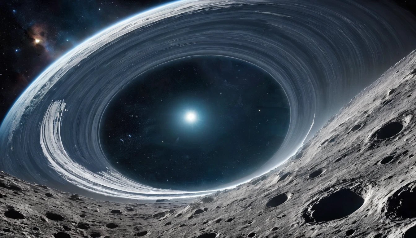 a silver sufer surfs in space, blackhole swallowing the earth in the background 