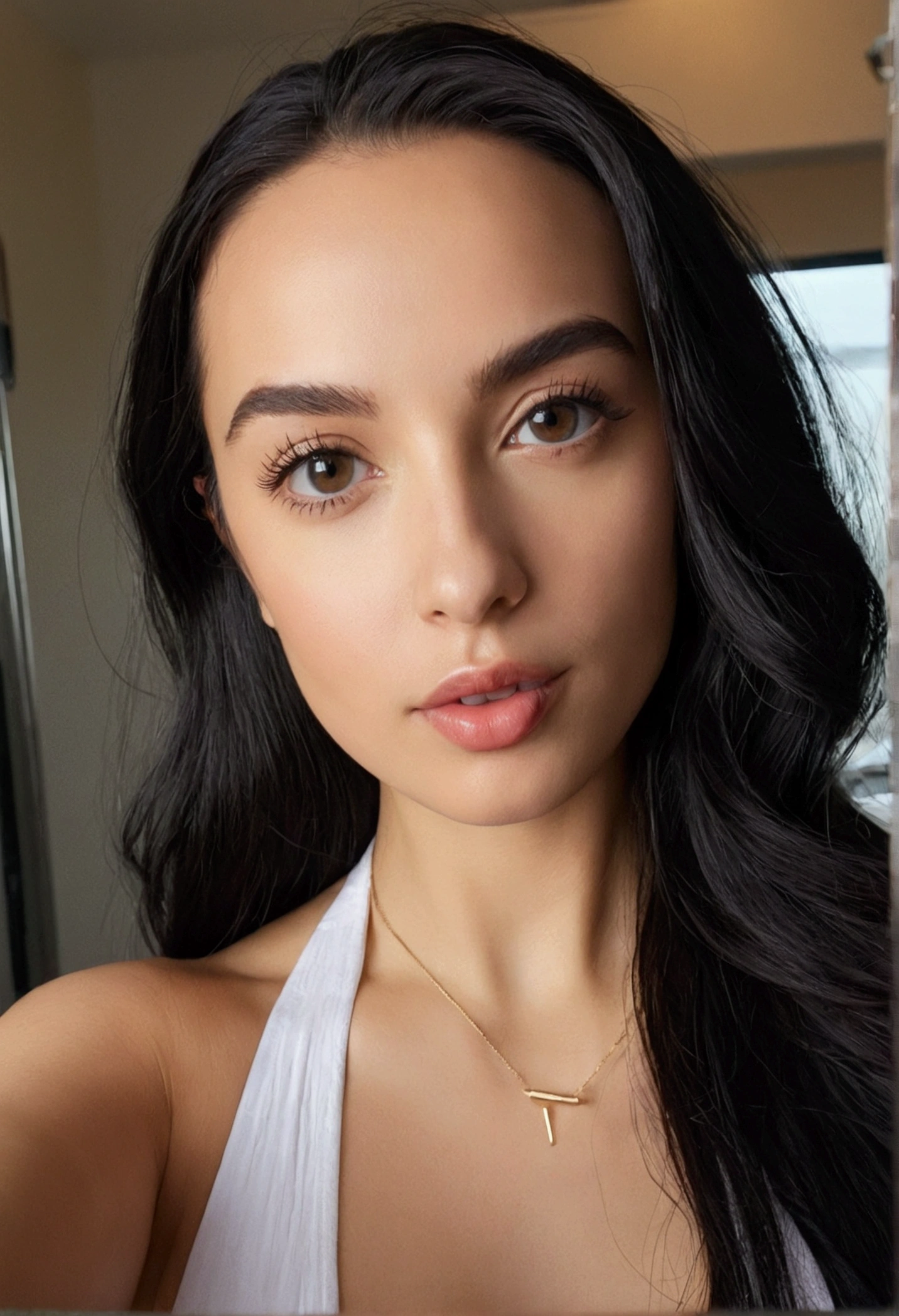 Victoria June, selfie, high detail, 8 K, 9:16