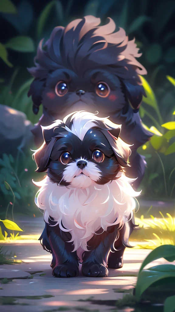 Black Shih Tzu puppy