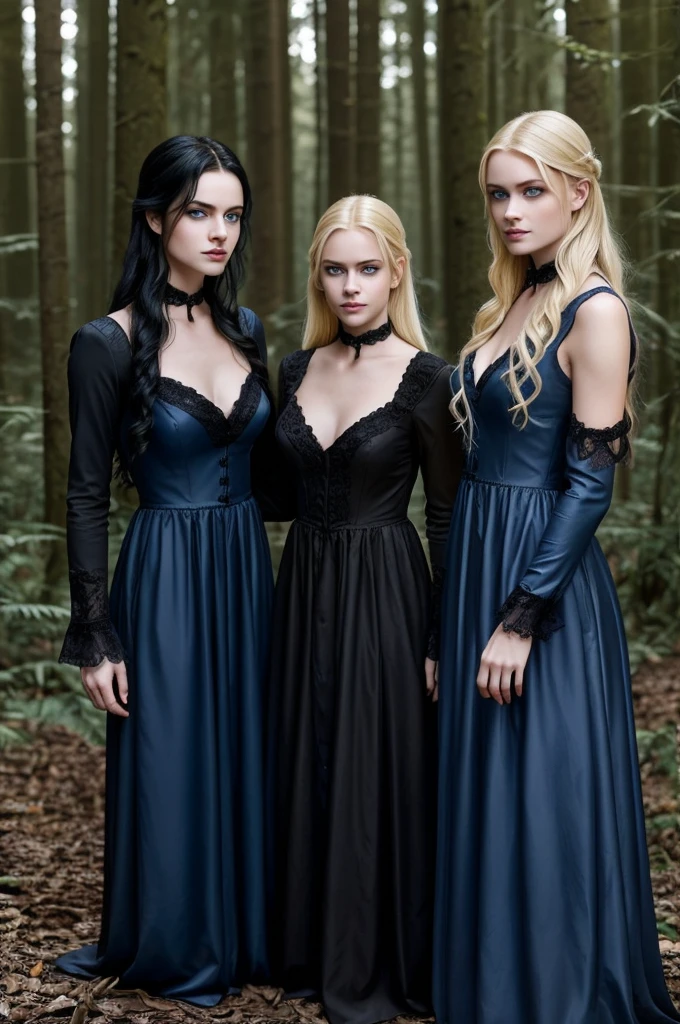 Of the vampire hobrees, twin brothers (see you negro, length up to the neck, and blue eyes in clear in the night forest, 𝑓𝑜𝑙𝑙𝑎𝑛𝑑𝑜𝑠𝑒 a vampire girl, their younger sister, blonde, with blue eyes "+18"
